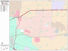 Monterey Park Digital Map Premium Style